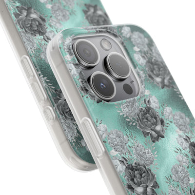 Frost Mint Floral · Soft Coque de téléphone pour iPhone