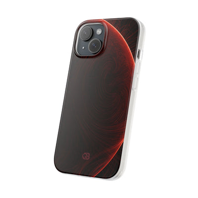 Red Lite Phone Case for iPhone - Crimson Flare Flux