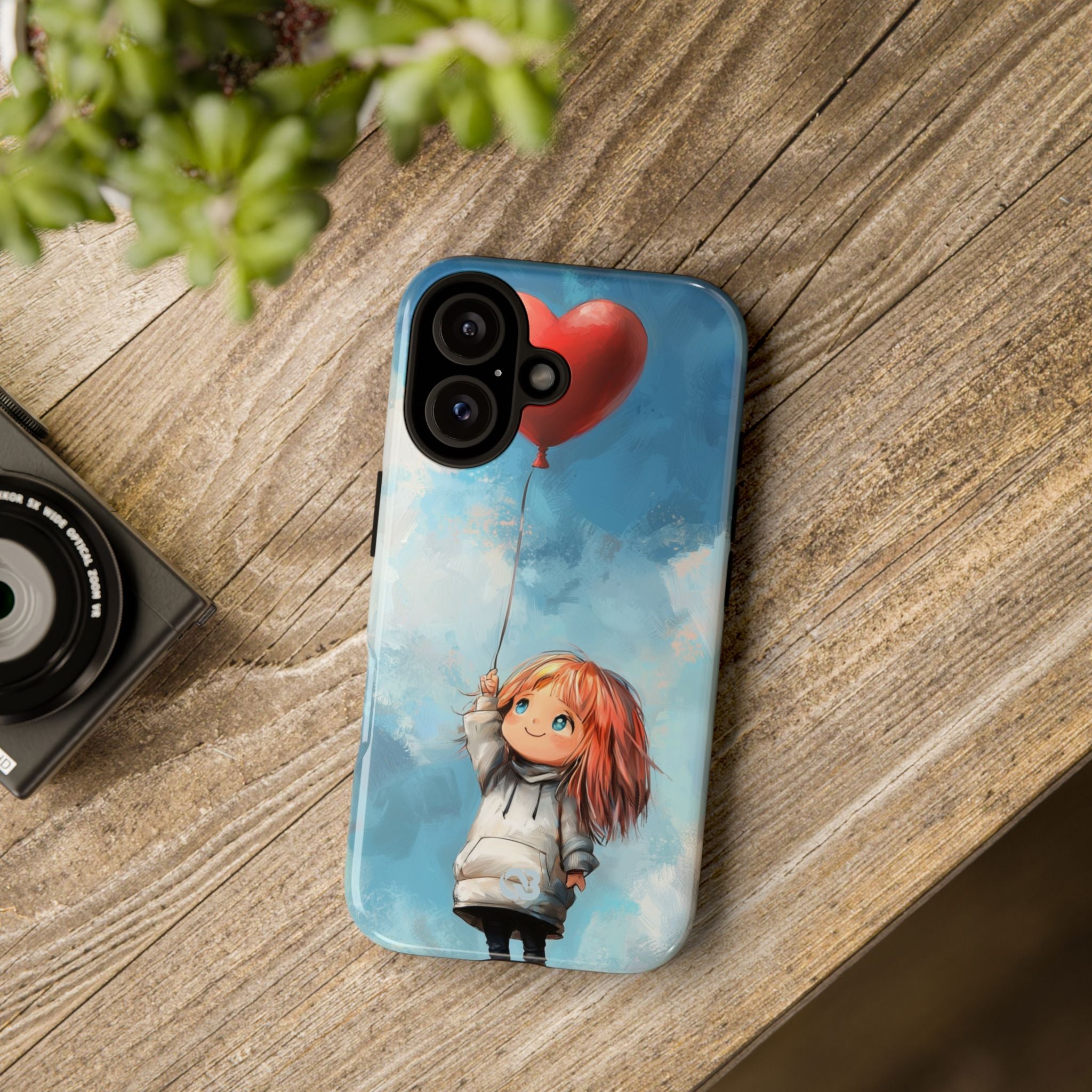 Crimson Heart Sky · Tough Phone Case for iPhone