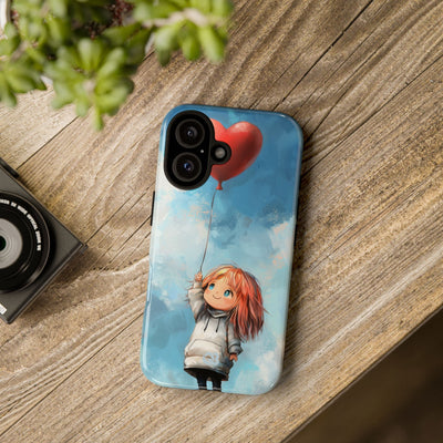 Crimson Heart Sky · Tough Phone Case for iPhone