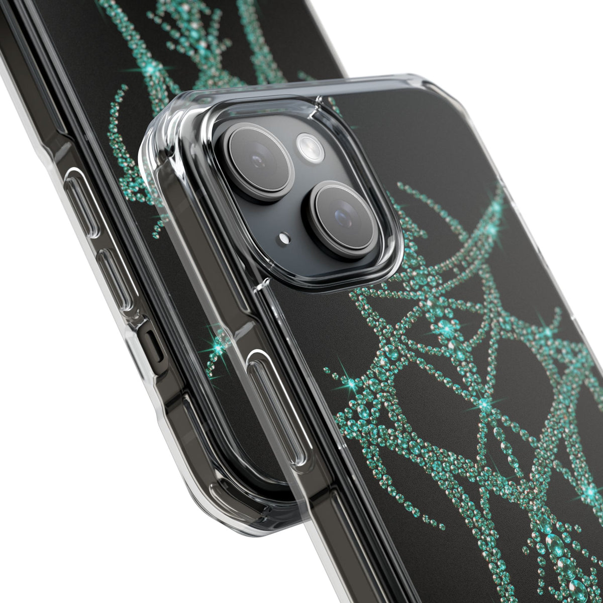 Teal Cyber Sigil · Clear Impact Magnetic Phone Case for iPhone · Teal