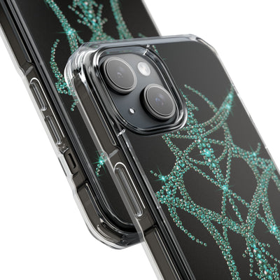 Teal Cyber Sigil · Clear Impact Magnetic Phone Case for iPhone · Teal