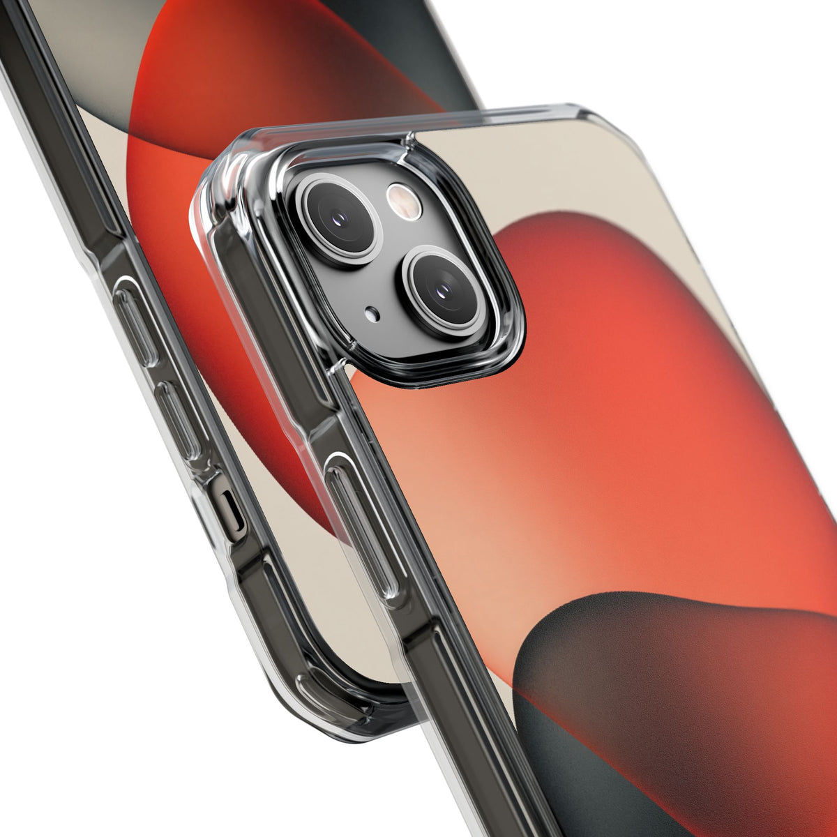 Translucent Crimson Form · Clear Impact Magnetic Phone Case for iPhone · Red