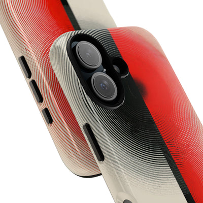 Red Tough Phone Case for iPhone - Split Signal Red