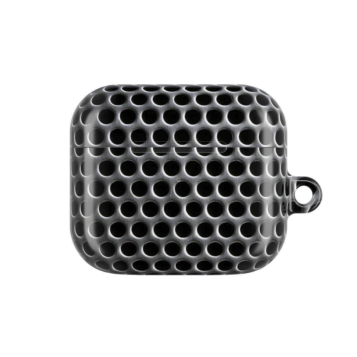 Brushed Perforated Steel · Hard Case for AirPods & AirPods Pro · Silver