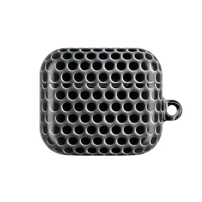 Brushed Perforated Steel · Hard Case for AirPods & AirPods Pro · Silver