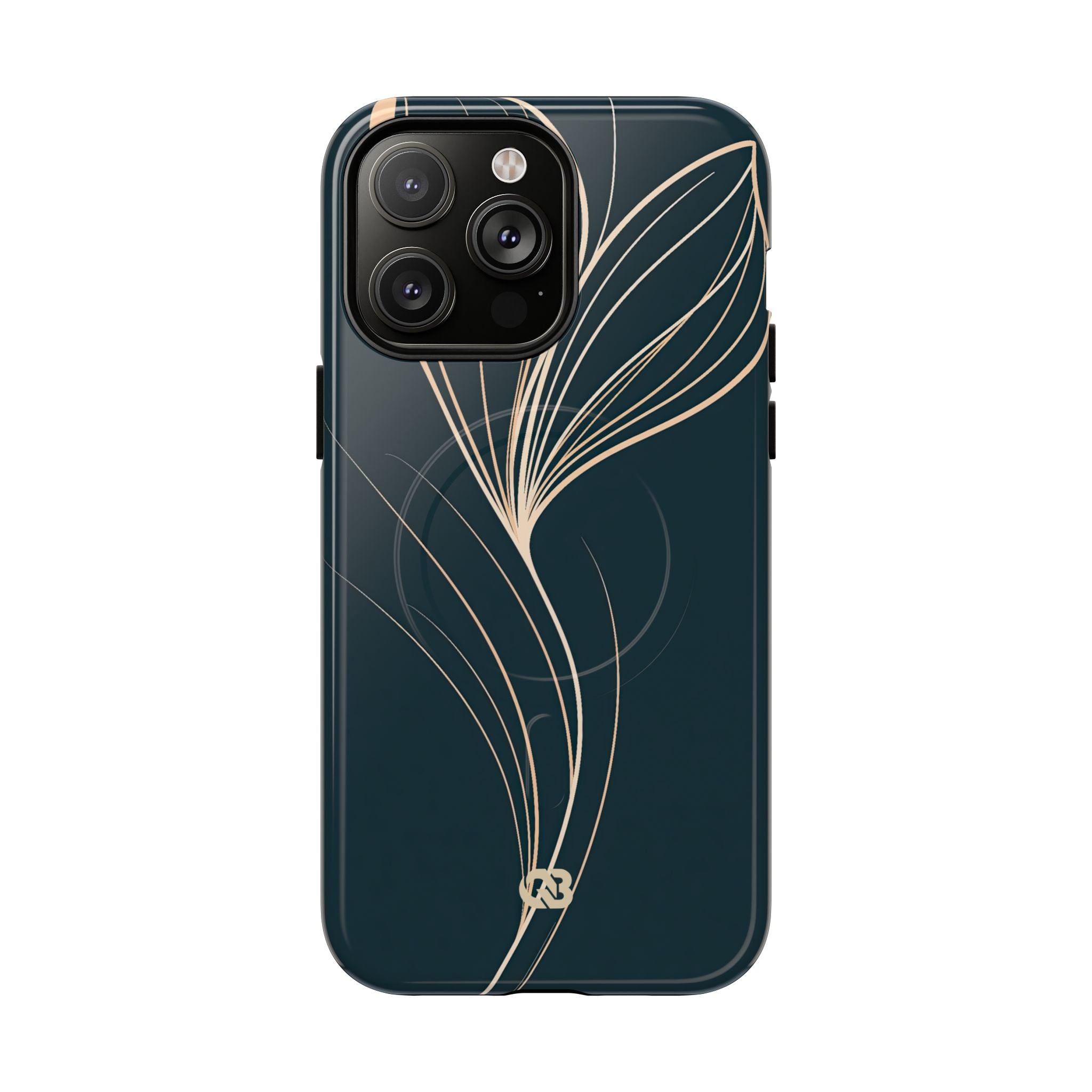 Teal Tough 2.0 Magsafe Phone Case for iPhone - Sandstone Silk Flora
