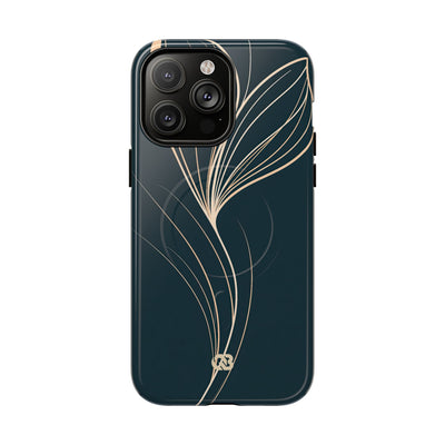 Teal Tough 2.0 Magsafe Phone Case for iPhone - Sandstone Silk Flora