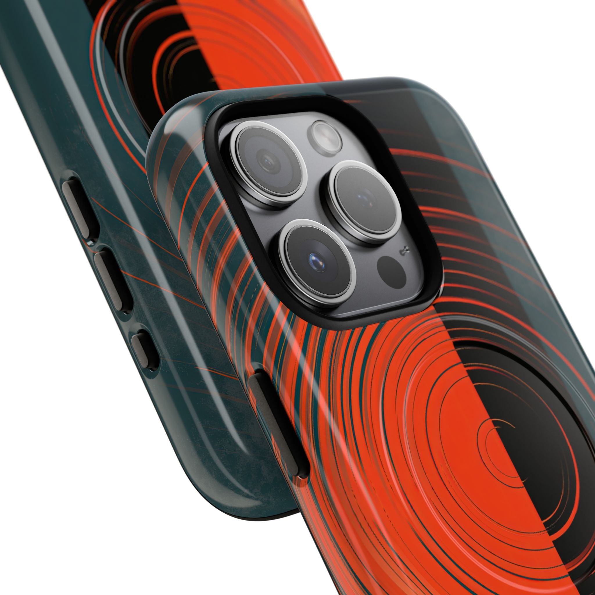 Teal Tough 2.0 Magsafe Phone Case for iPhone - Burnt Slate Radial