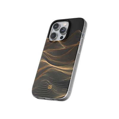 Gilded Ridge Lines · Lite Phone Case for iPhone ·  Black