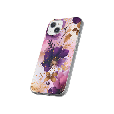 Gilded Violet Bloom · Soft Phone Case for iPhone