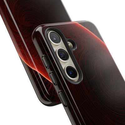 Red Tough Phone Case for Samsung - Crimson Flare Flux