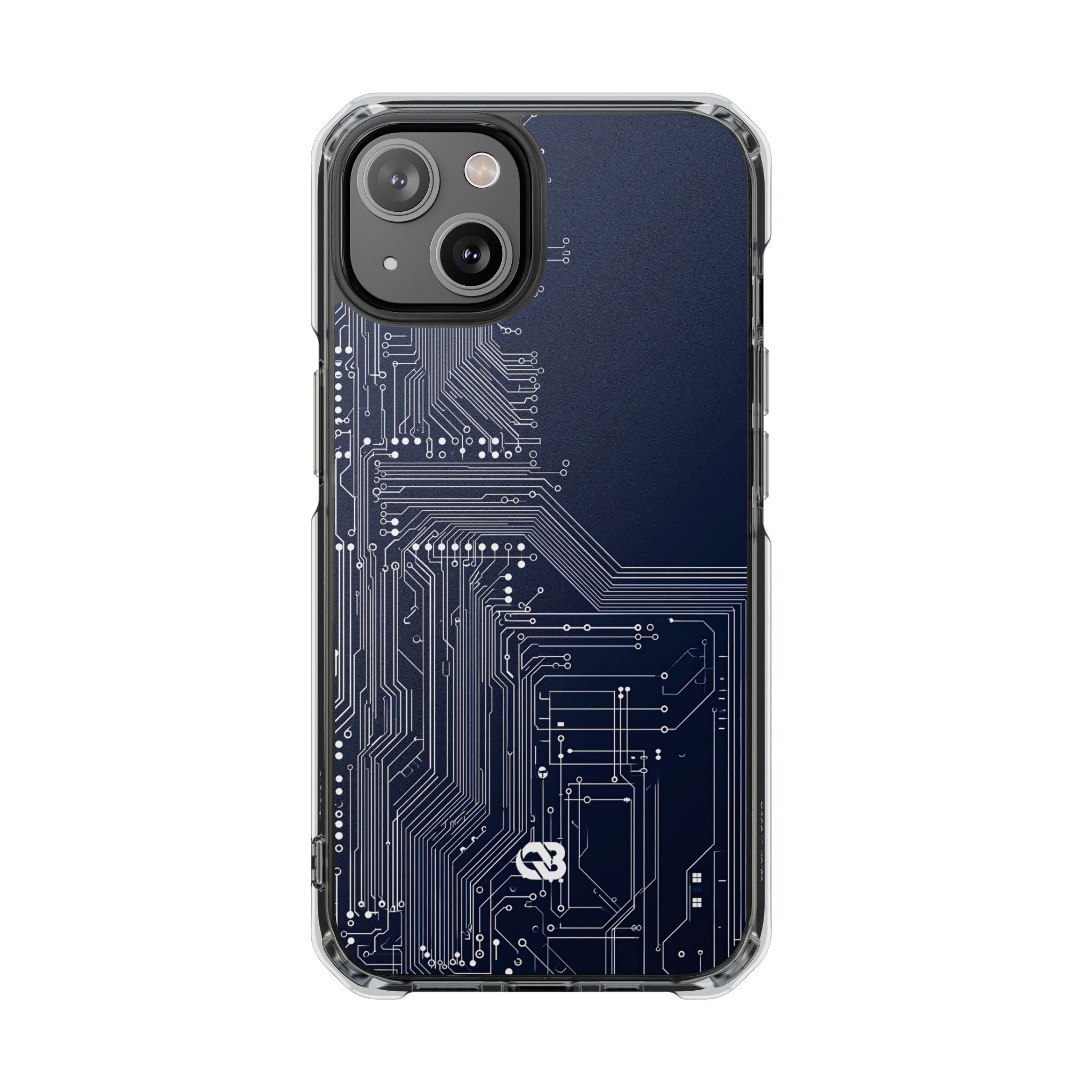 Blue Impact MagSafe Phone Case for iPhone - Cobalt Data Stream