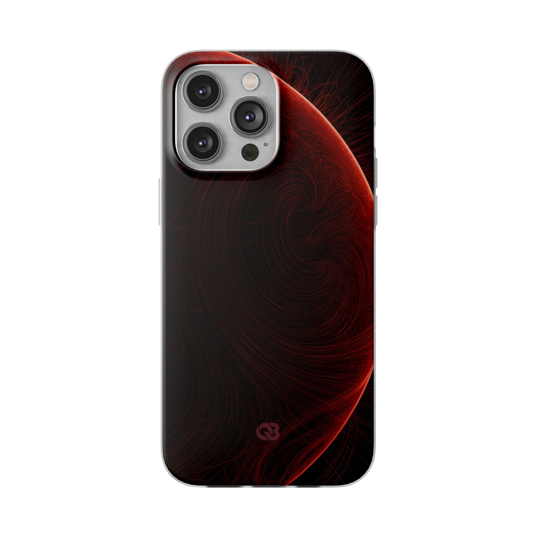 Red Lite Phone Case for iPhone - Crimson Flare Flux