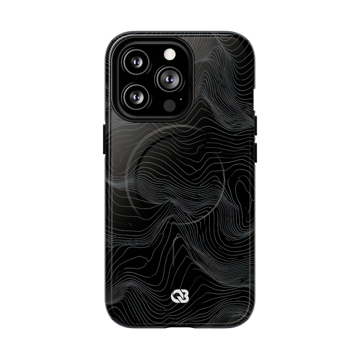 Obsidian Contour Elevation · Tough 2.0 Magnetic Phone Case for iPhone · Black