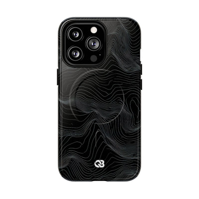 Obsidian Contour Elevation · Tough 2.0 Magnetic Phone Case for iPhone · Black