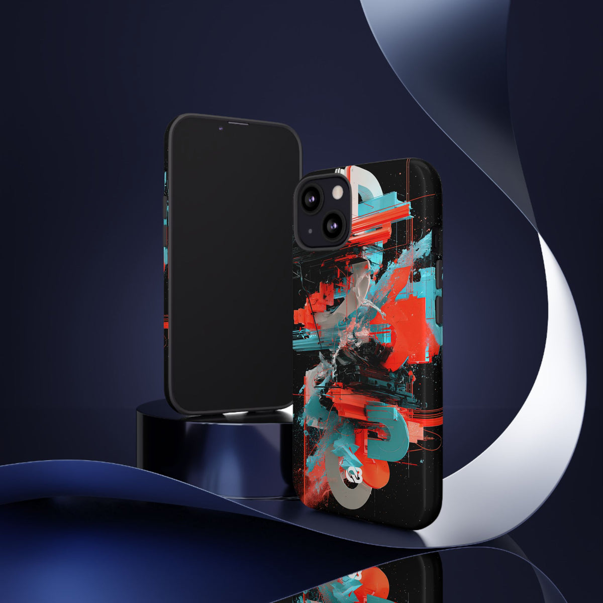 Fragmented Cyber Core · Tough Phone Case for iPhone · Black