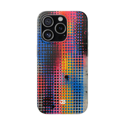Chromatic Halftone Grid · Lite Phone Case for iPhone ·  Blue