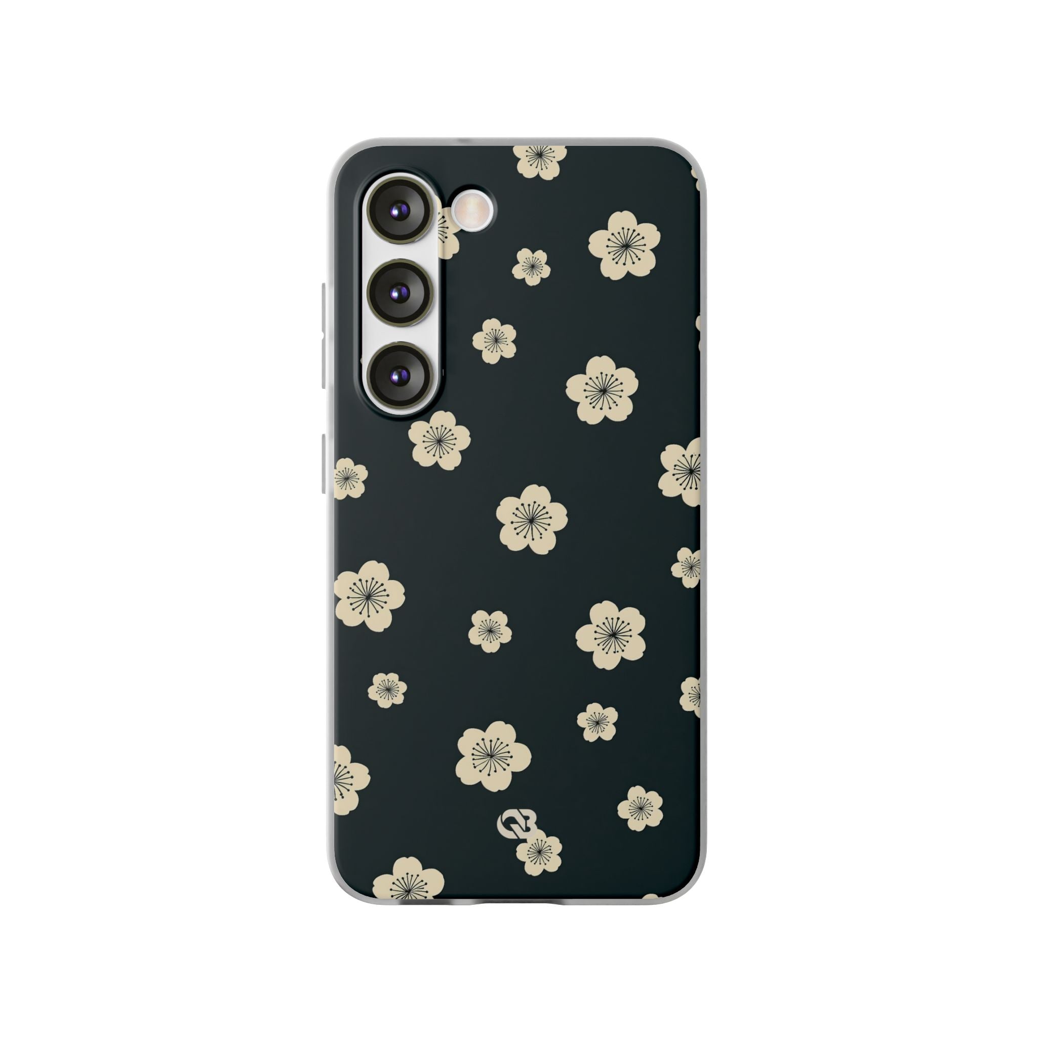 Teal Lite Phone Case for Samsung - Obsidian Cream Petals