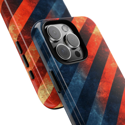 Diagonale Streifen Blaze iPhone 16 Pro Max Case - Tough