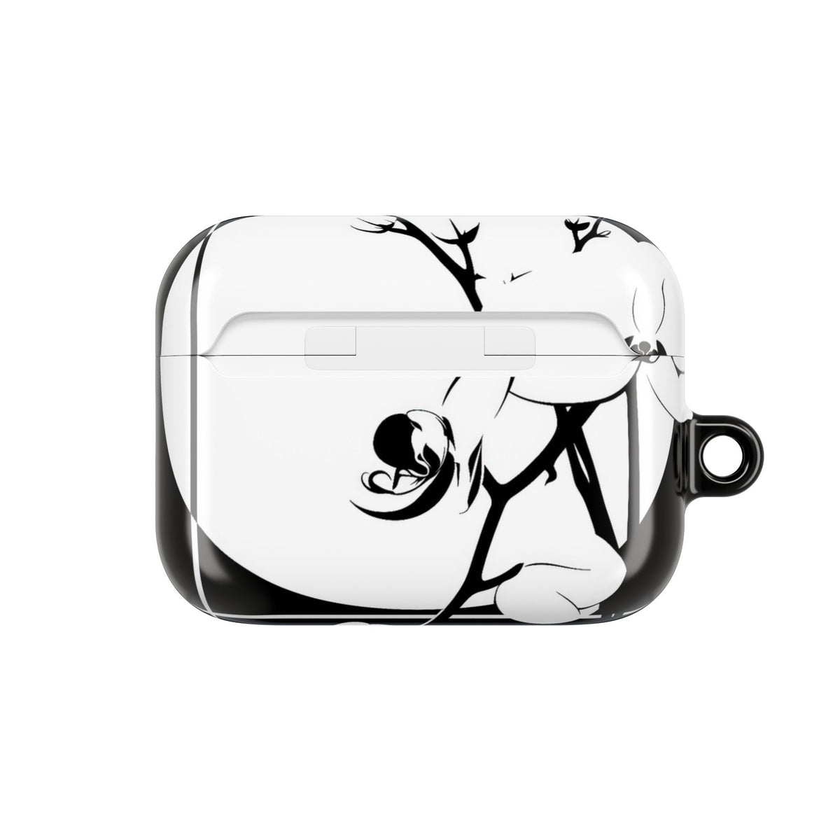 Nocturne Orchid Bloom · Hard Case for AirPods & AirPods Pro · Black