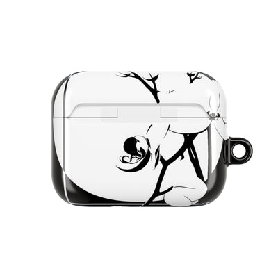 Nocturne Orchid Bloom · Hard Case for AirPods & AirPods Pro · Black