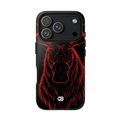 Nordic Moose Contour · Tough Phone Case for iPhone · Red