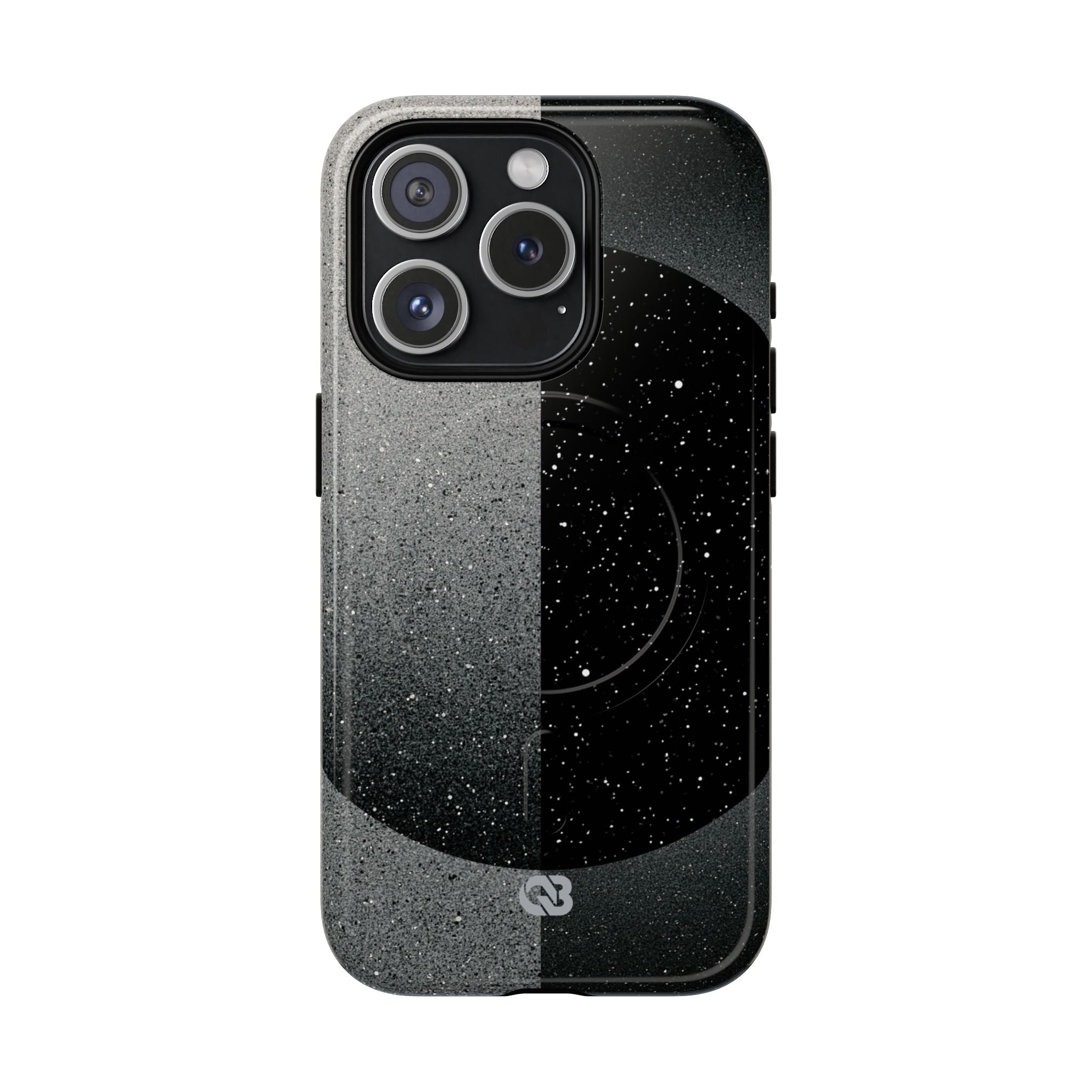 Black Tough 2.0 Magsafe Phone Case for iPhone - Lunar Static Orbit