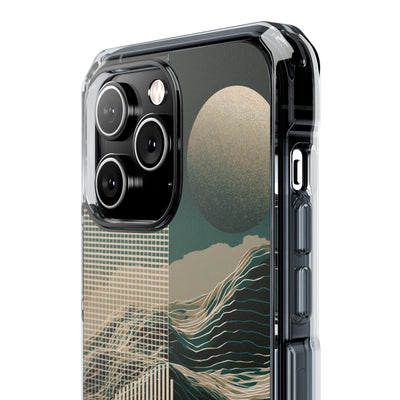 Green Impact MagSafe Phone Case for iPhone - Lunar Moss Topography