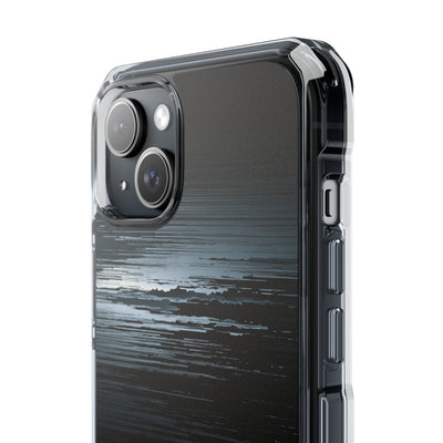 Black Impact MagSafe Phone Case for iPhone - Frozen Signal Glitch