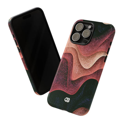 Rose Contour Waves · Tough Phone Case for iPhone · Pink