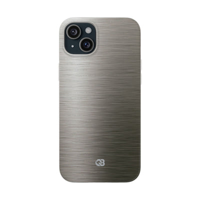 Grey Lite Phone Case for iPhone - Brushed Industrial Steel
