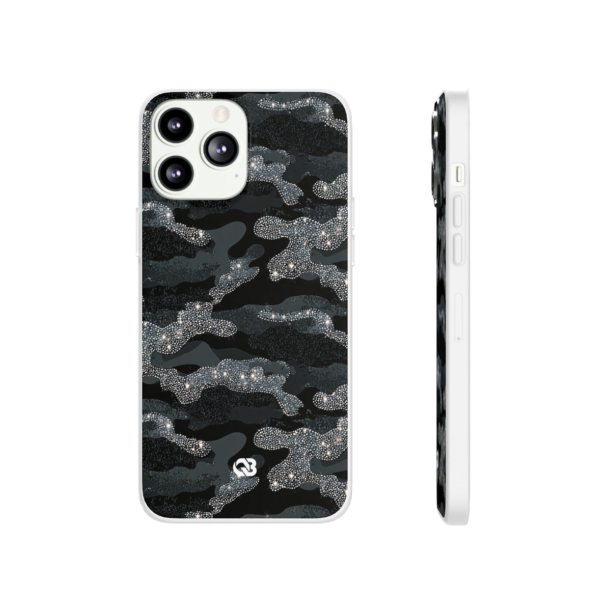 Glitter Shadow Camo · Lite Phone Case for iPhone ·  Black