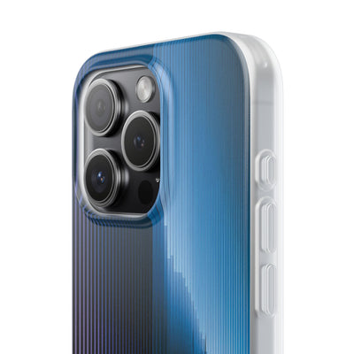 Blue Lite Phone Case for iPhone - Indigo Distortion Wave