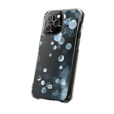 Black Impact MagSafe Phone Case for iPhone - Silver Orbit Glow