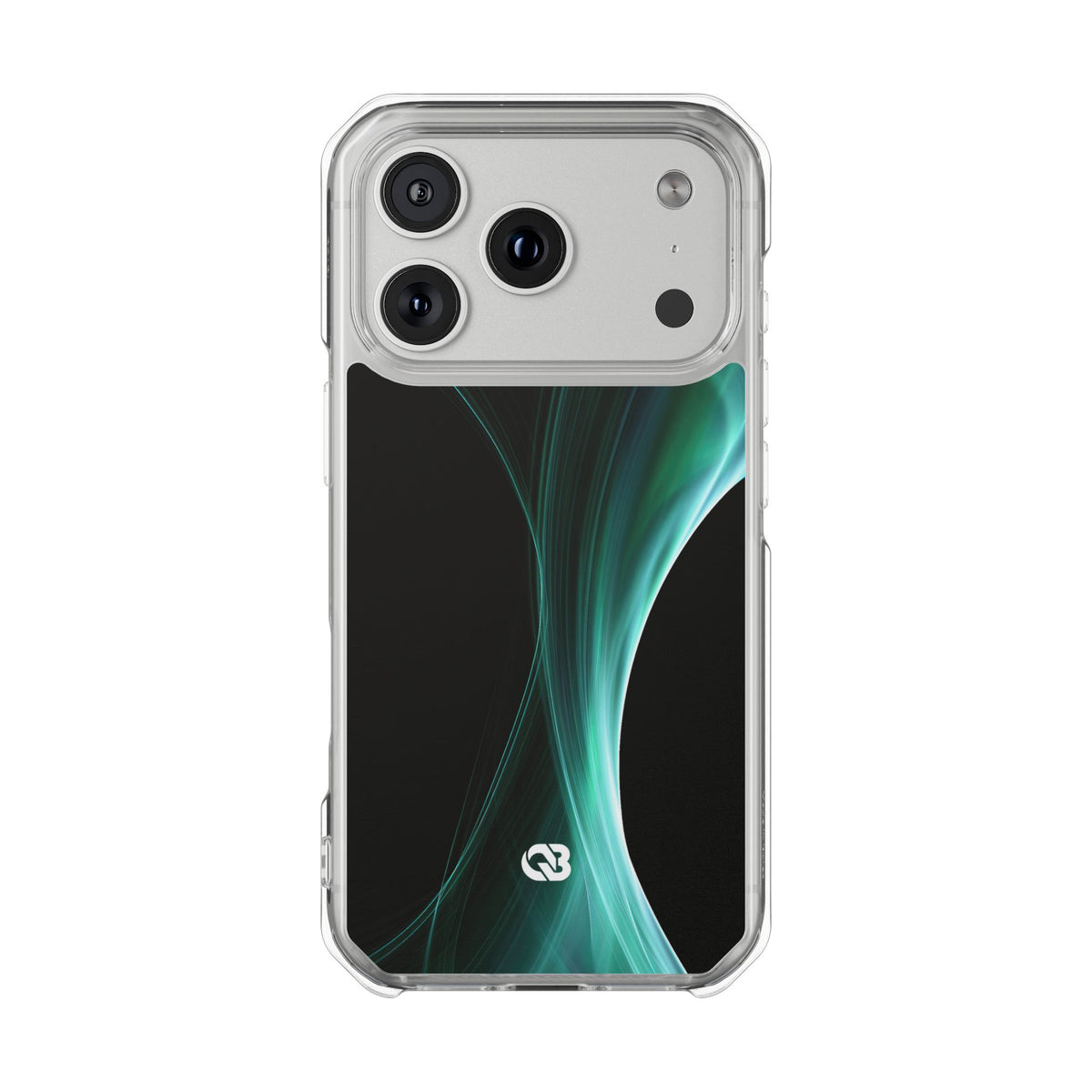 Emerald Lumen · Clear Impact Magnetic Phone Case for iPhone · Green