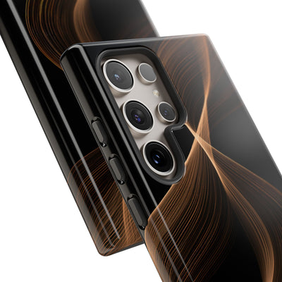 Amber Contour Flow · Tough Phone Case for Samsung · Black