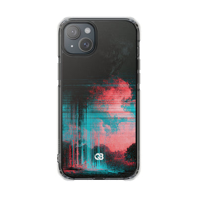 Digital Signal Drift · Clear Impact Magnetic Phone Case for iPhone · Black
