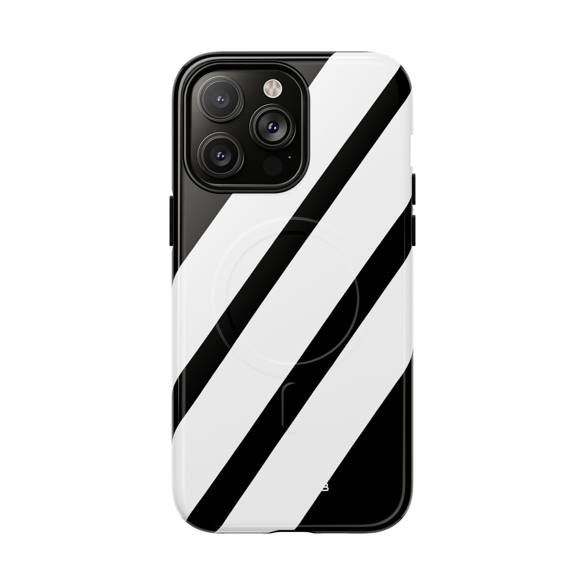 Diagonale Streifen Noir iPhone 14 Pro Max Case - Tough+