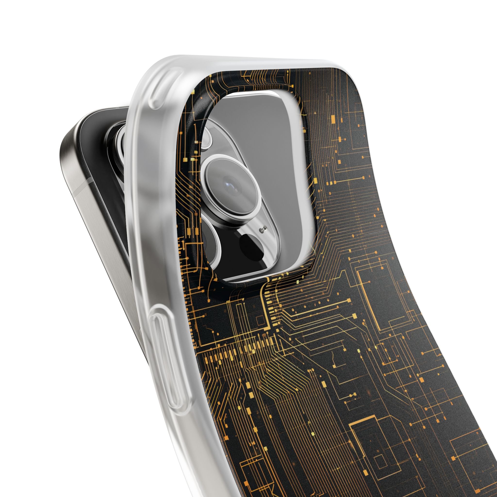 Gold Lite Phone Case for iPhone - Amber Core Mainframe