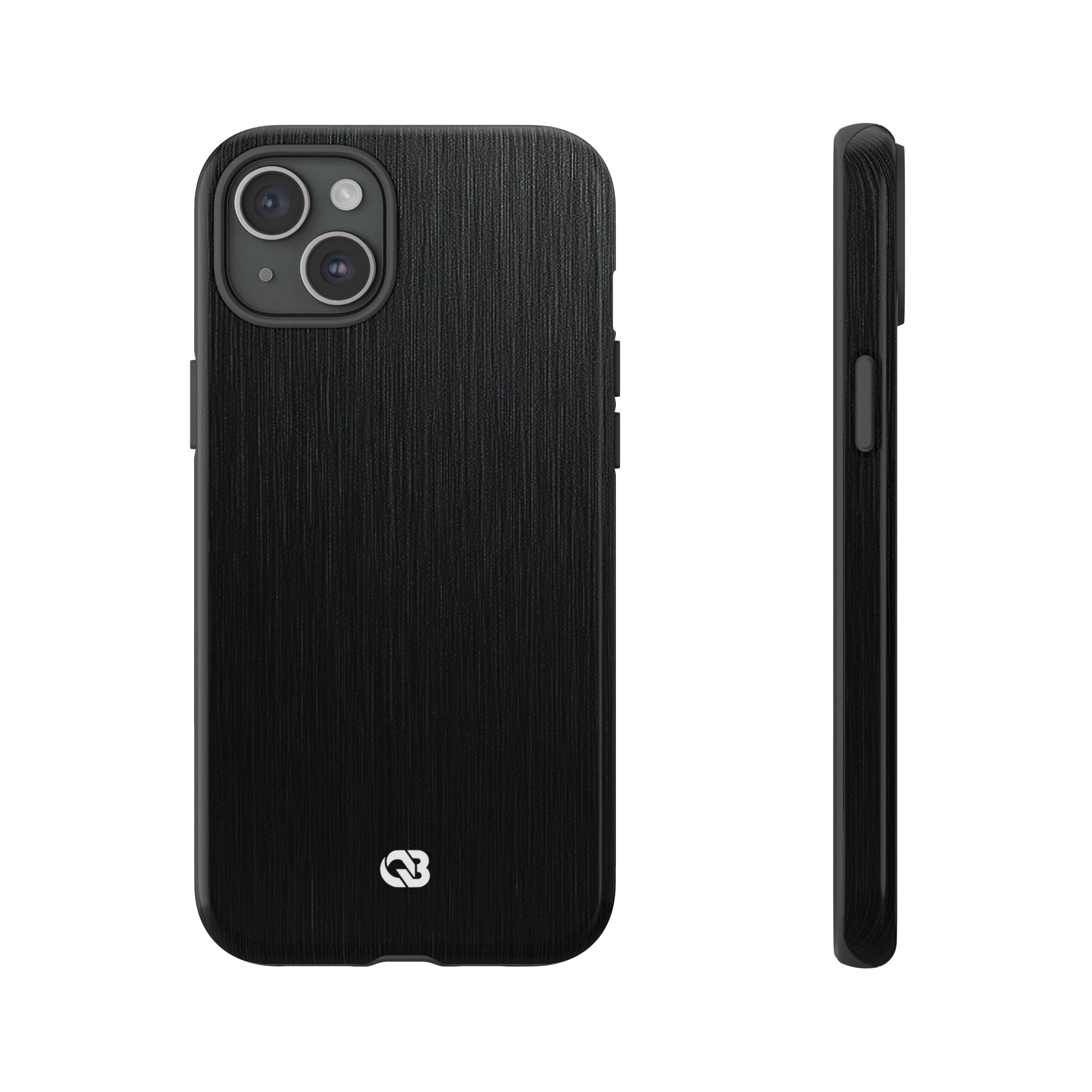 Black Tough Phone Case for iPhone - Brushed Obsidian Slate