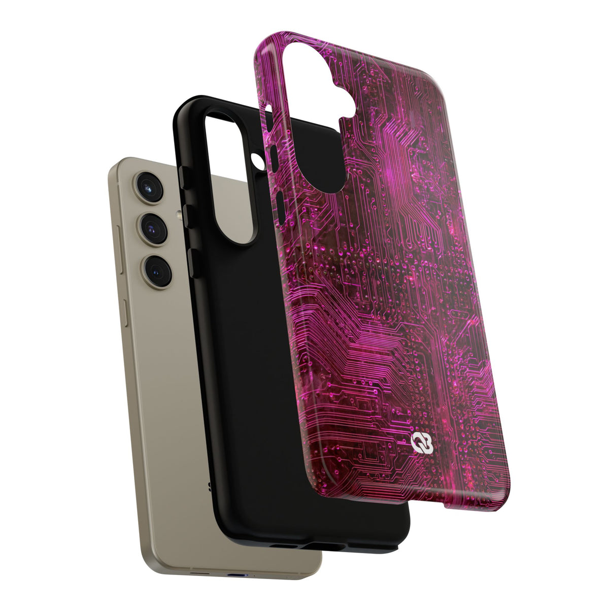 Magenta Circuit Trace · Tough Phone Case for Samsung · Pink