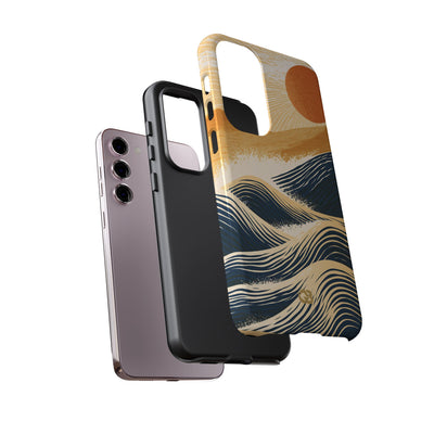 Blue Tough Phone Case for Samsung - Kyoto Cresting Tide