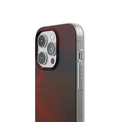 Red Lite Phone Case for iPhone - Terracotta Nerve Map