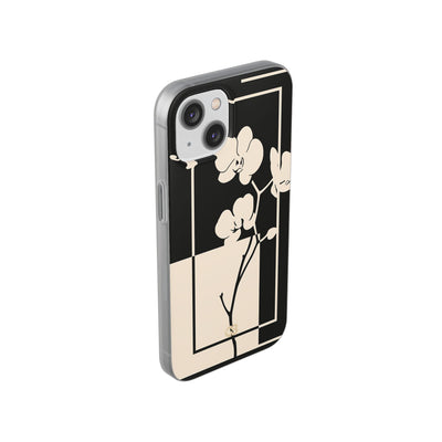 Beige Lite Phone Case for iPhone - Nocturnal Orchid Frame