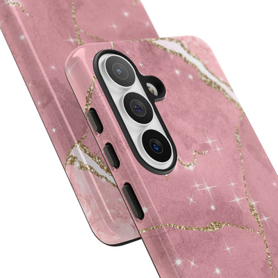 Rose Sparkle Marble · Tough Phone Case for Samsung