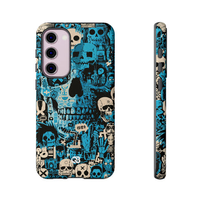 Electric Skull Graffiti · Tough Phone Case for Samsung · Blue