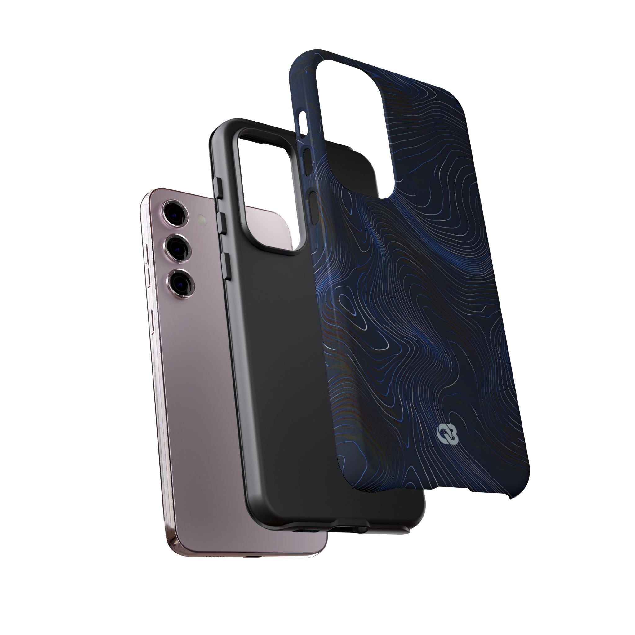 Blue Tough Phone Case for Samsung - Cobalt Contour Ridge