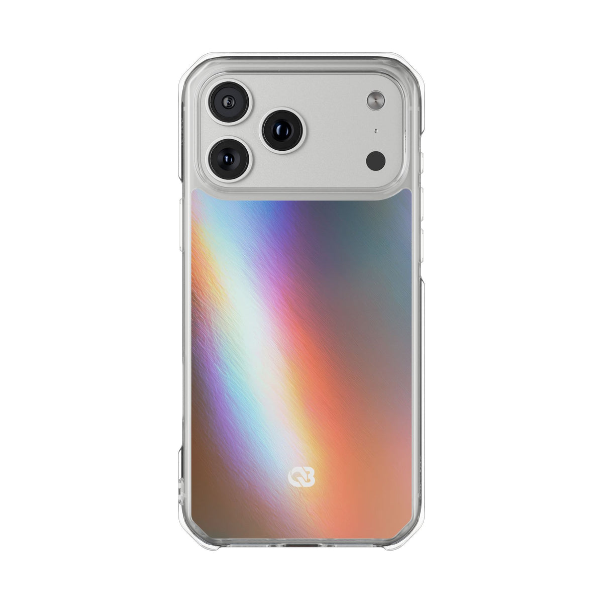 Prismatic Ray · Clear Impact Magnetic Phone Case for iPhone · Blue