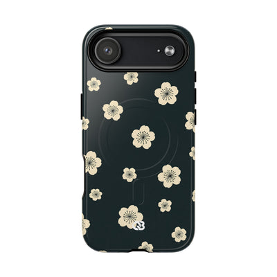 Teal Tough 2.0 Magsafe Phone Case for iPhone - Obsidian Cream Petals